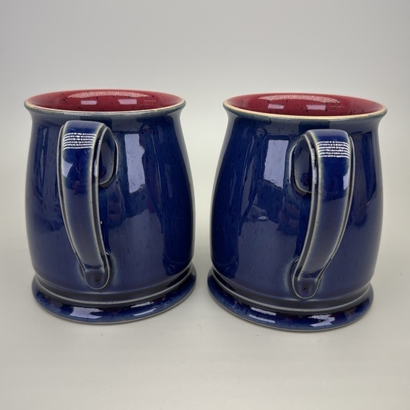 Denby England Cobalt Blue Pottery Mugs - Picture 2 of 8